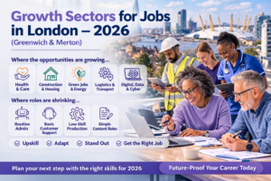 Growth sectors for jobs in 2026 in London - Global Solution Services (GSS)